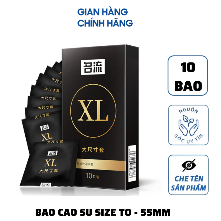 Bao Cao Su XL Size Lớn 55mm-Hộp 10 chiếc (1)