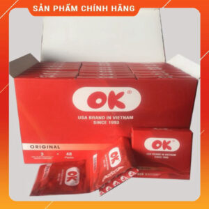 Bao cao su Ok hộp 144 cái-Loại hộp 3 cái nhỏ