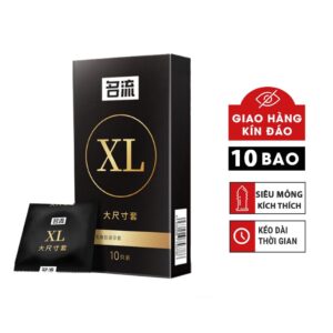 Bao cao su size lớn 55mm XL, bcs siêu mỏng chống xuất tinh sớm