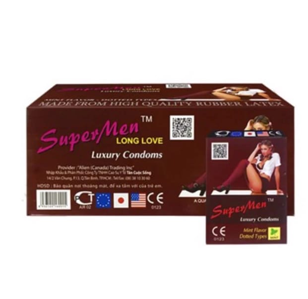 Bao Cao Su Gai Nổi Hương Bạc Hà Super Men 120 Cái Chính Hãng-2