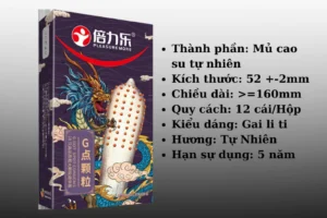 Bao cao su gân gai rồng lên đỉnh phê pha Hộp 10 bcs