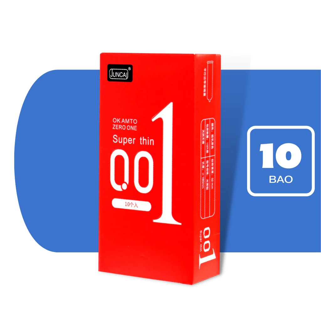 BAO CAO SU JUNCAI 001 Siêu Mỏng Hộp 10 Chiếc – Hương Vani Dịu Nhẹ, Cực Mỏng, Cực Nhạy Và Đầy Thăng Hoa-3