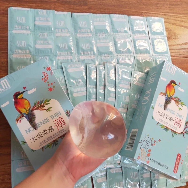 Bao cao su nội địa Trung SLM hộp 100 chiếc gốc nước size 52-3