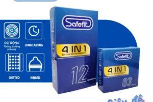 Bao Cao Su SAFEFIT 4in1 Kéo Dài Thời Gian, Gai, Gân, Siêu Mỏng Ôm Trọn