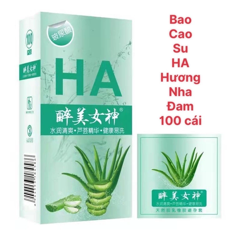 Hộp 100 cái bao cao su Ha Nha Đam siêu mỏng, nhiều gel bôi trơn size 49-1