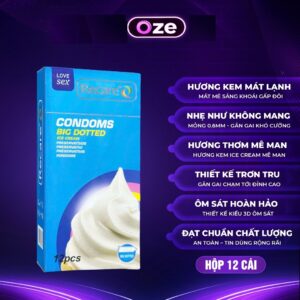 Bao Cao Su Recare Big Dotted – Chấm Lớn Tăng Cảm Giác – Hộp 12 Chiếc Chính Hãng