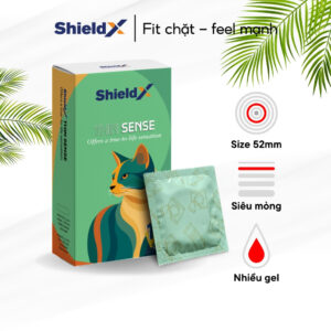 Bao Cao Su ShieldX Thin Sense – Siêu Mỏng, Chân Thật, Hộp 12 Cái