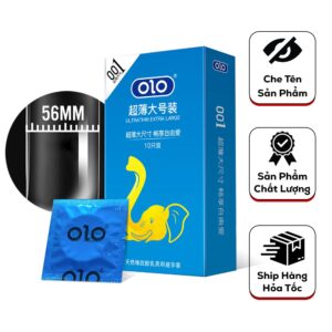 Bao Cao Su Size Lớn 56mm Olo Ultrathin Extra Large – Siêu Mỏng, Nhiều Gel, Hộp 10C