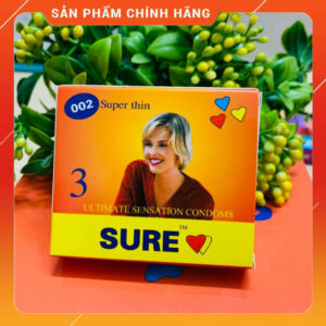 Bao cao su gân gai Sure, bao cao su gai kéo dài thời gian quan hệ, hộp 36 bcs