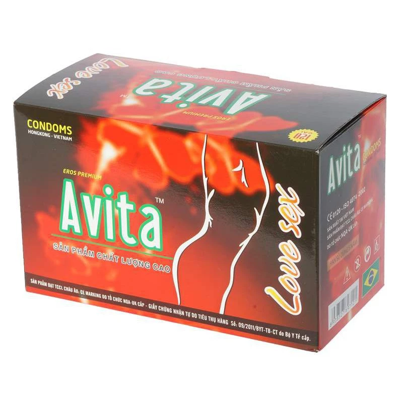 Bao Cao Su Avita – Hộp 120 Cái, Size 52mm, Cao Su Tự Nhiên An Toàn-1