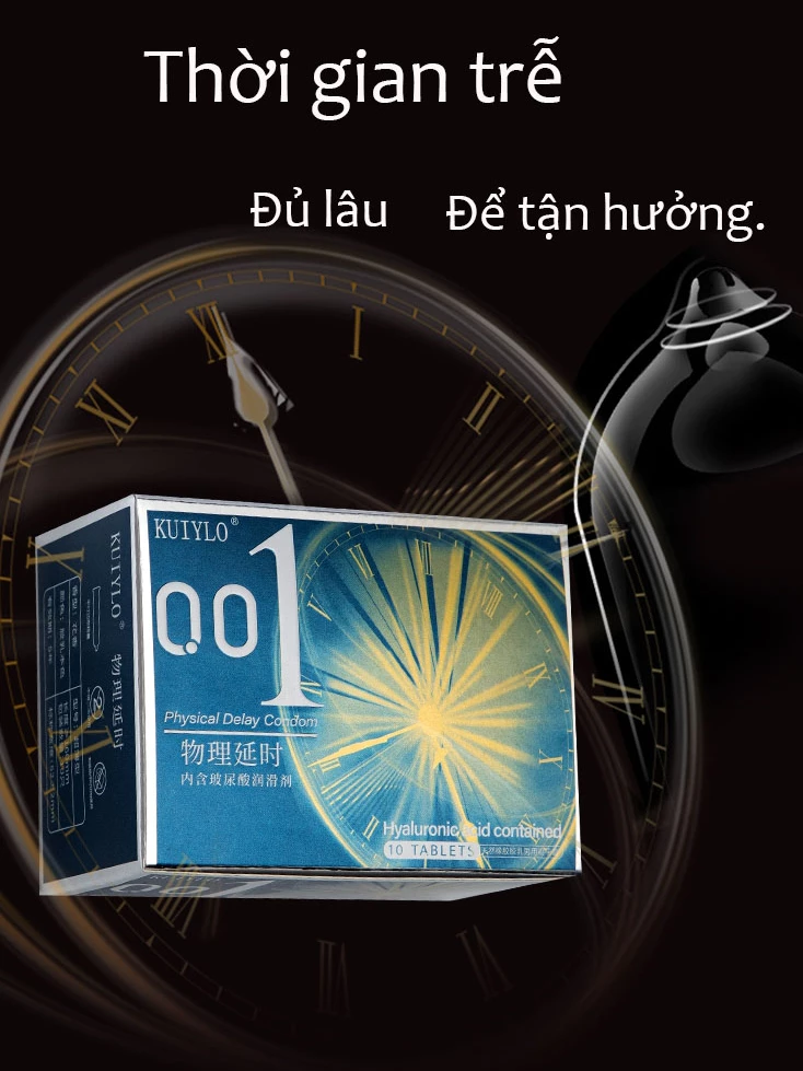 Bao Cao Su KUIYLO – Kéo Dài Thời Gian, Nhiều Gel Bôi Trơn, Hộp 10 Cái-2