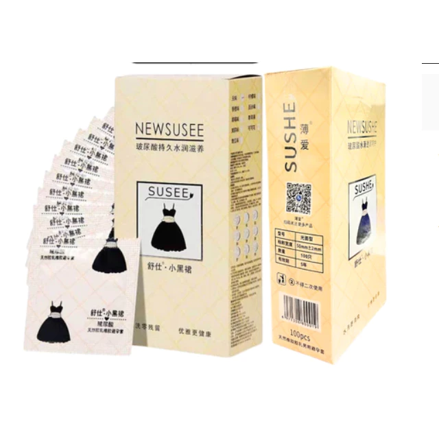 Bao cao su váy đen New Susee nhiều gel bôi trơn gốc nước, nội địa Trung - 100 bao-1