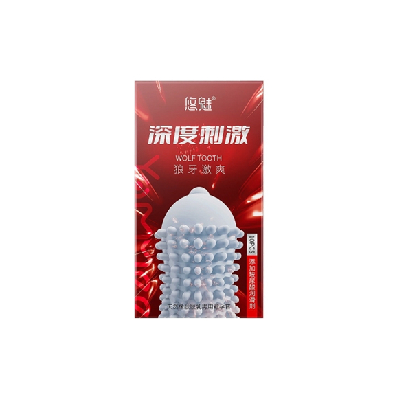 Bao Cao Su Gai Lớn Wolf Tooth-Nhiều Gel Bôi Trơn, Size 52mm Ôm Vừa Vặn (2)