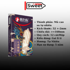 Bao Cao Su Gân Gai Rồng Siêu Mỏng 0.01mm-Kéo Dài, Cực Khoái