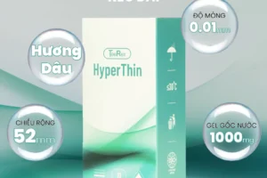 Bao Cao Su TeeRex Hyperthin Siêu Mỏng 0.03mm – Kéo Dài, Hương Dâu Ngọt Ngào