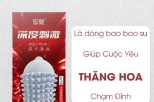 Bao Cao Su Wolf Tooth Siêu Gai Siêu Mỏng Có Gel Bôi Trơn, Size 52mm Vừa Vặn (Hộp 10 Cái)