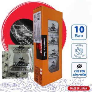 Bao Cao Su Volcano Siêu Mỏng 500 Gai Nổi – Kích Thích Cực Mạnh, Gần Gũi Tự Nhiên, Hộp 10 Cái