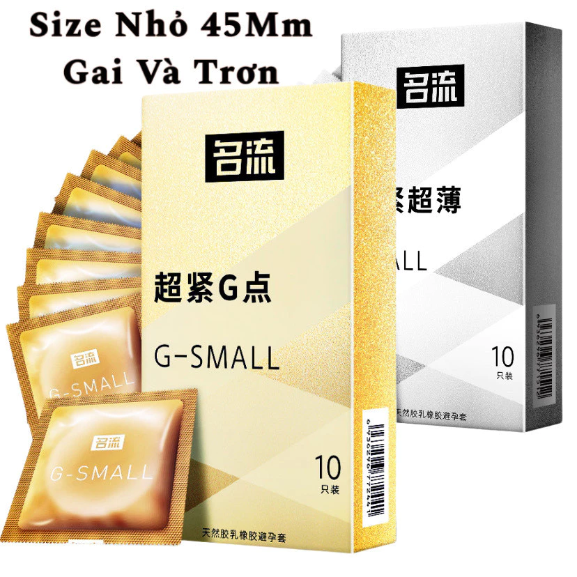 Bao cao su gai size nhỏ 45mm SMALL siêu mỏng gai toàn thân dành cho cậu bé kích thước nhỏ hộp 10 cái-1