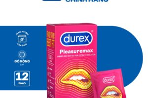 Bao Cao Su Durex Pleasuremax Gân Gai – Tăng Khoái Cảm – Hộp 12