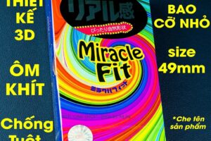 Bao Cao Su Sagami Miracle Fit Siêu Mỏng, Ôm Sát, Chống Tuột, Size Nhỏ 49mm – Hộp 10 Chiếc