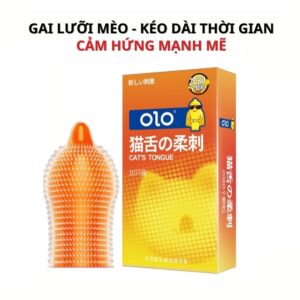 Bao cao su gai lưỡi mèo gai mềm lớn tăng khoái cảm tăng cảm giác- Hộp 10 cái