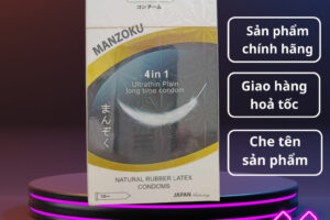 Bao Cao Su Manzoku 4 in 1 Super Thin – Siêu Mỏng, Kéo Dài Thời Gian, Chính Hãng Nhật