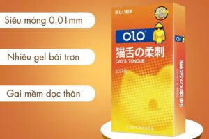 Bao Cao Su OLO 0.01mm Siêu Mỏng – Gân Gai, Nhiều Gel, Kéo Dài Thời Gian