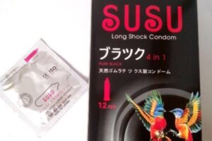 Bao Cao Su SUSU Nhật Bản 4in1 Hộp 12-Siêu Mỏng 0.02mm-Kéo Dài Thời Gian