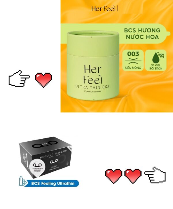 So sánh Bao cao su PlayAh Her Feel Ultra Thin 003 và Olo 001 siêu mỏng
