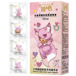 Bao cao su Con Cáo 100c Mingchun nội địa Trung Nhiều gel, mỏng dai (2)