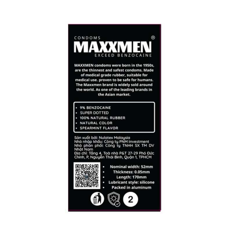 Bao Cao Su MAXXMEN Prolong Gân Gai Siêu Mỏng – Kéo Dài Thời Gian Hiệu Quả (2)