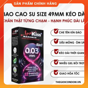 Bao Cao Su 49mm Love Kiss Maxxmen 0.03 5in1 Siêu Mỏng Shop Bao Cao Su Hà Nội (3)