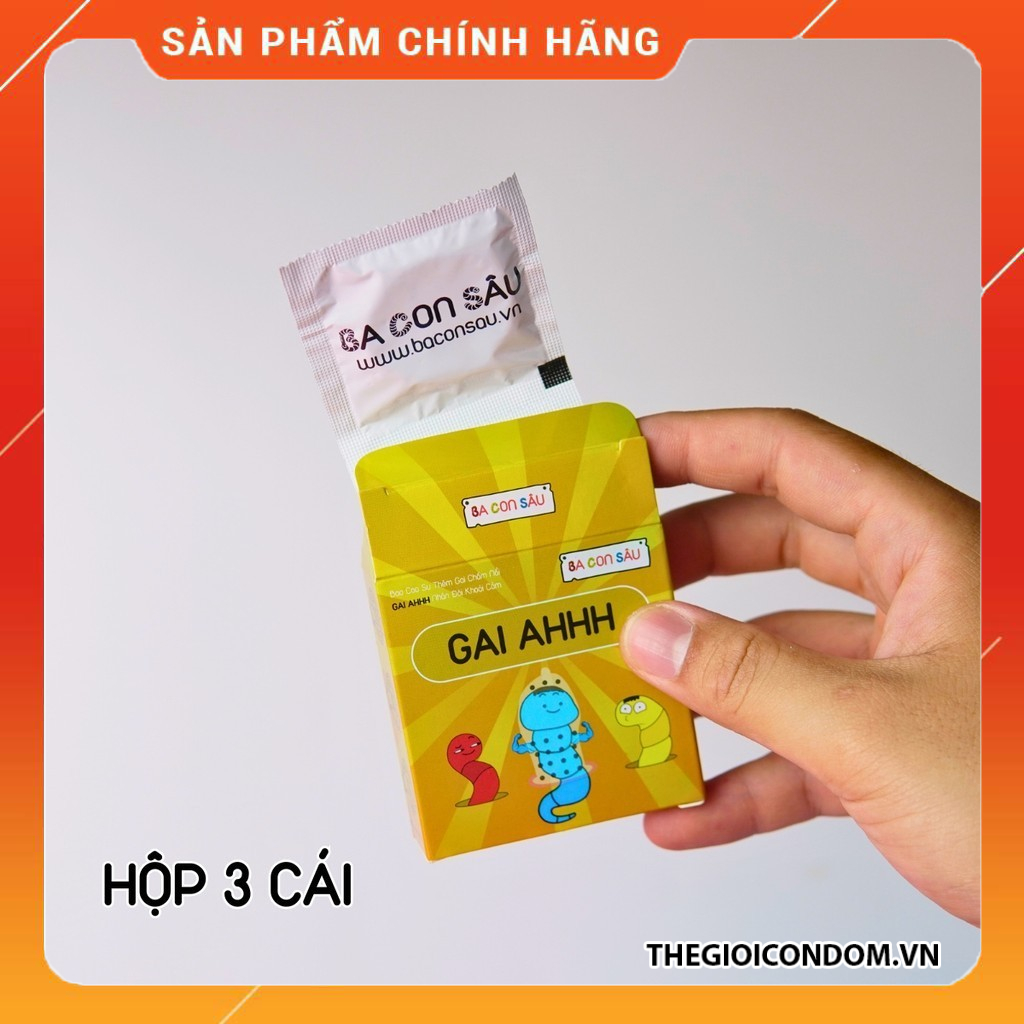 Bao Cao Su Ba Con Sâu 0.03mm Siêu Mỏng Nhiều Gai Kéo Dài Thời Gian (6) Bao Cao Su Ba Con Sâu 0.03mm Siêu Mỏng Nhiều Gai Kéo Dài Thời Gian (6)