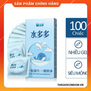 Bao Cao Su Cá Heo 0.01mm Siêu Mỏng Nhiều Gel Gốc Nước Hộp 100 Cái (5)