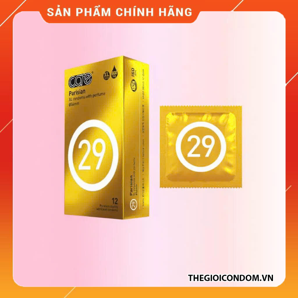 Bao Cao Su Care 29 Big Size 56mm Size Lớn Thoải Mái, Trơn Mượt, Hộp 12 Cái (2)
