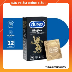 Bao Cao Su Durex Kingtex 49mm Siêu Mỏng, Nhiều Gel, Ôm Sát Hộp 12 Chính Hãng (1)