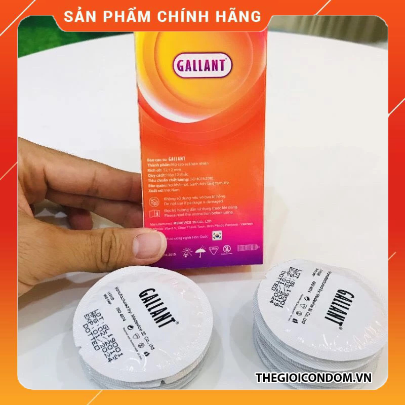 Bao Cao Su Gallant Siêu Mỏng 0.01mm, Truyền Nhiệt Tốt Hộp 12 Cái (3)