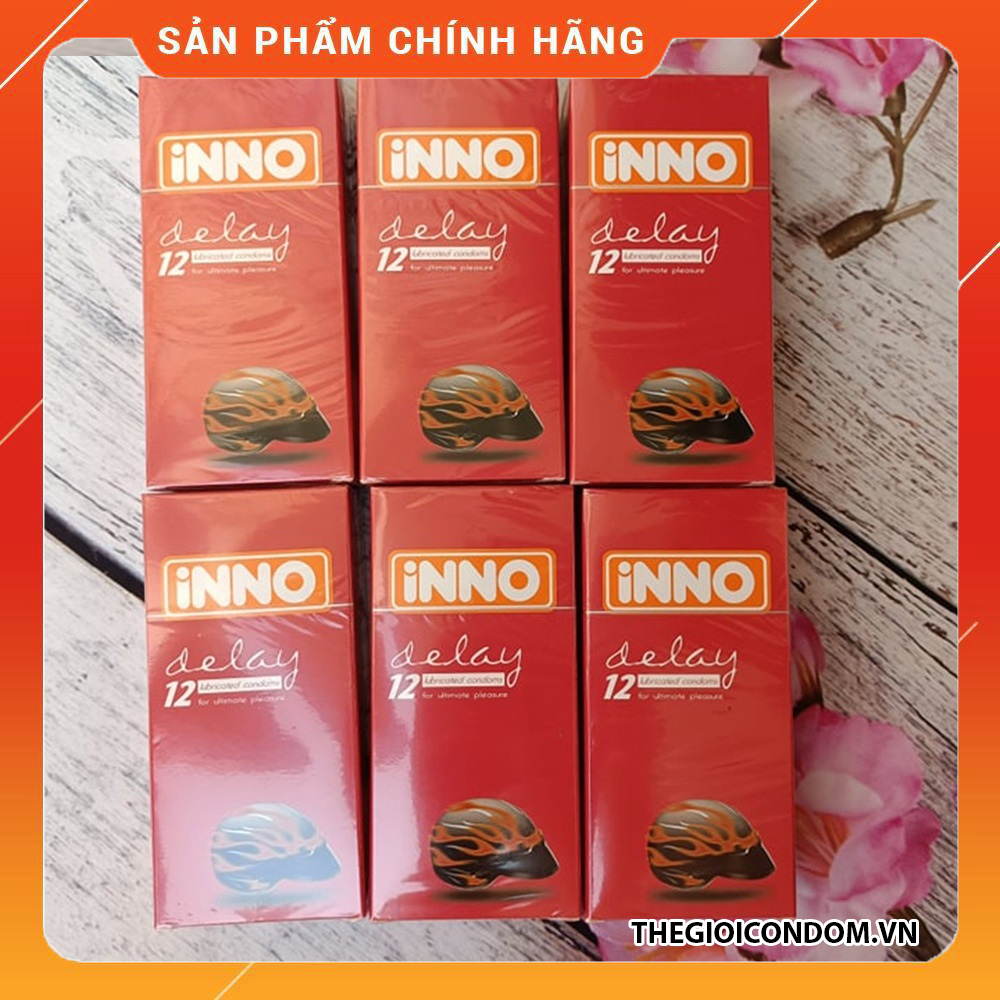 Bao Cao Su INNO Delay 12 Kéo Dài Thời Gian, Hỗ Trợ Xuất Tinh Sớm, Hộp 12 Cái (4)