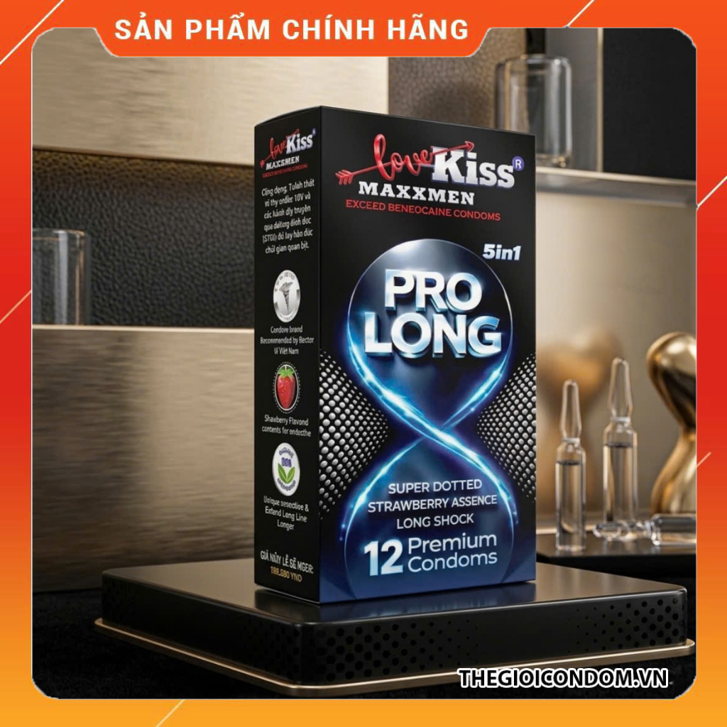 Bao Cao Su Love Kiss Maxxmen 5in1 Prolong Gân Gai Kéo Dài Shop Hà Nội (1)