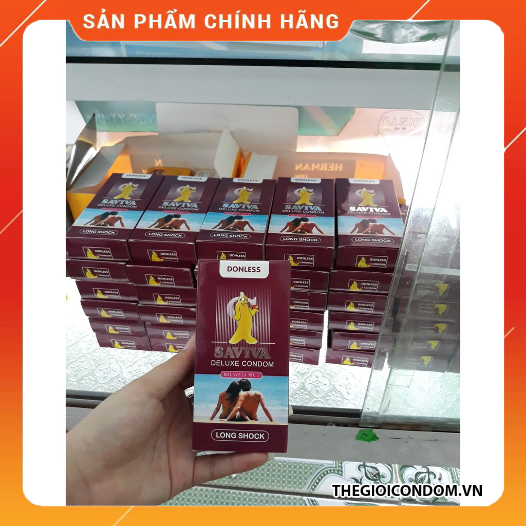 Bao Cao Su SAVIVA Kéo Dài Thời Gian Lidocain 9% Hộp 10 Cái (4)