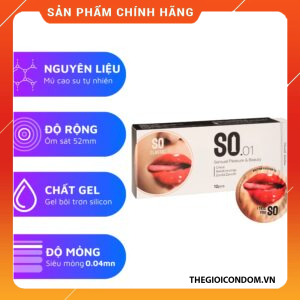 Bao Cao Su SO Classic 52mm Ôm Sát 0.03mm Hương Vani Hộp 12 Cái Chính Hãng (1)