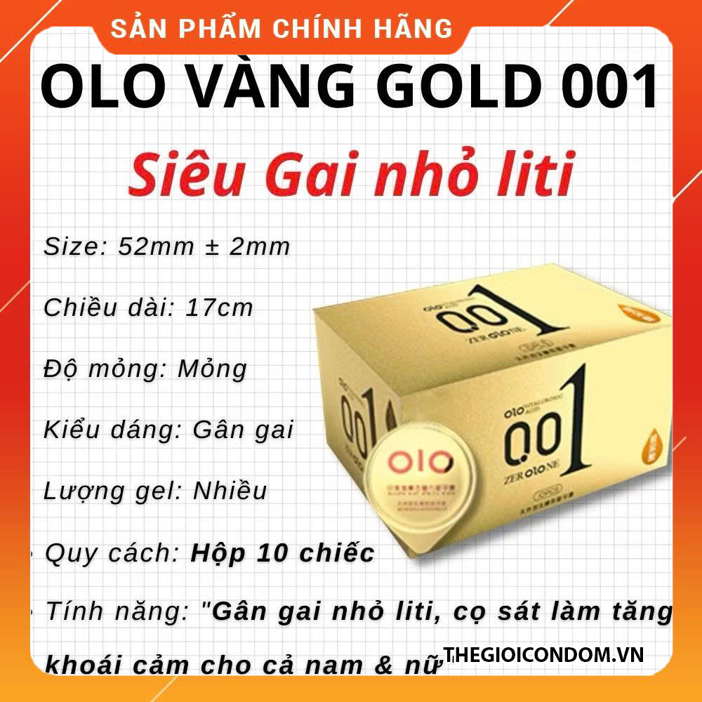 Bao Cao Su OLO 001 Feeling Ultrathin 0.01mm Siêu Mỏng, Nhiều Gel, Hộp 10 Cái (6)