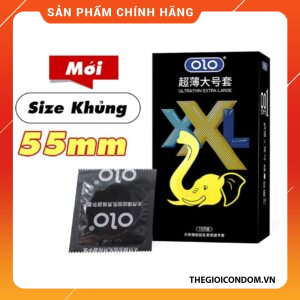 Bao Cao Su OLO XXL Size Lớn 56mm Siêu Mỏng 0.01mm Hộp 10 Chiếc Chính Hãng (2)