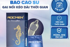 Bao Cao Su Rocmen Gân Bi Gai Hương Bạc Hà 52mm Chính Hãng Brazil