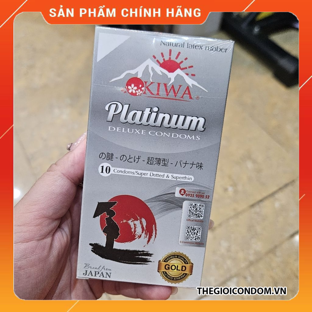 Bao Cao Su Kiwa Platinum Hộp 10 Cái Chính Hãng Kéo Dài Thời Gian Quan Hệ (2)