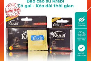 Bao Cao Su Krabi Có Gai Kéo Dài Thời Gian Dots & Longtime Hộp 3 và 12 Chiếc