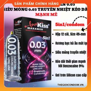 Bao Cao Su Maxxmen 0.03mm 5in1 Hộp 12 Bao Siêu Mỏng Kéo Dài Thời Gian (1)