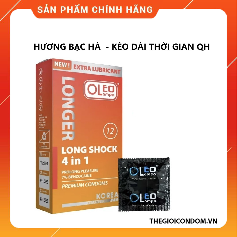 Bao Cao Su OLEO LAMPO Siêu Mỏng Có Gân Gai Kéo Dài Thời Gian (2)