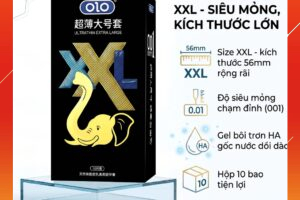 Bao Cao Su OLO 001 Size XXL Siêu Mỏng 55mm Hộp 10 Cái Chính Hãng