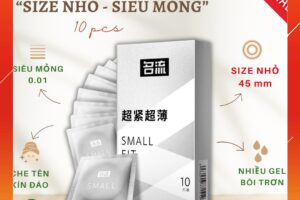 Bao Cao Su Size 45mm SMALL XS Siêu Mỏng 0.03mm Gân Gai Kéo Dài Thời Gian Hộp 10 Cái Chính Hãng